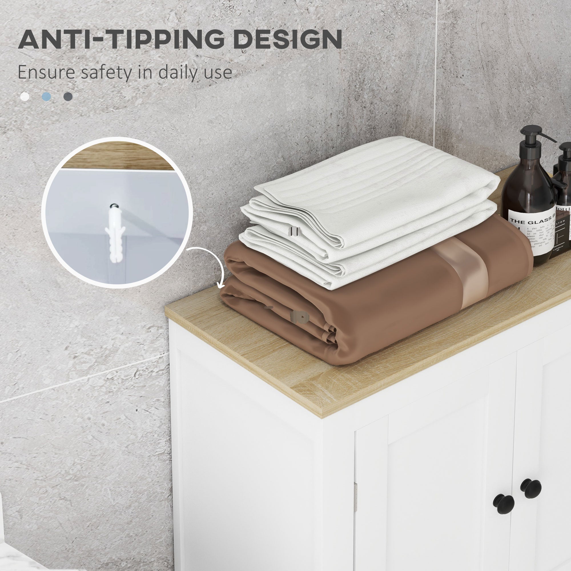 White Functional Storage Cabinet