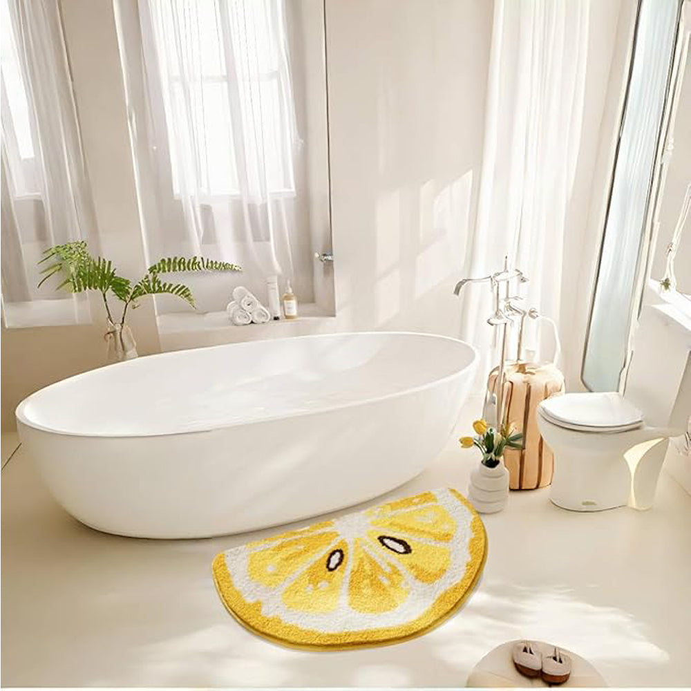 Lemon Bath Mat Set