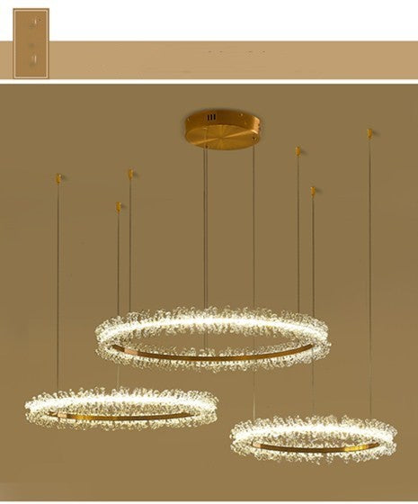 Gold Crystal Chandelier Electroplated 900mm Remote