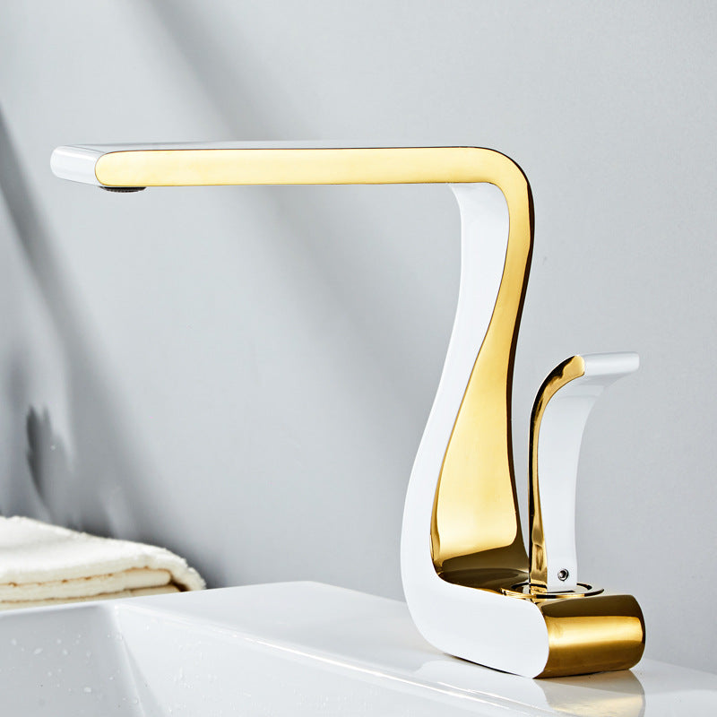 White Gold Copper Faucet
