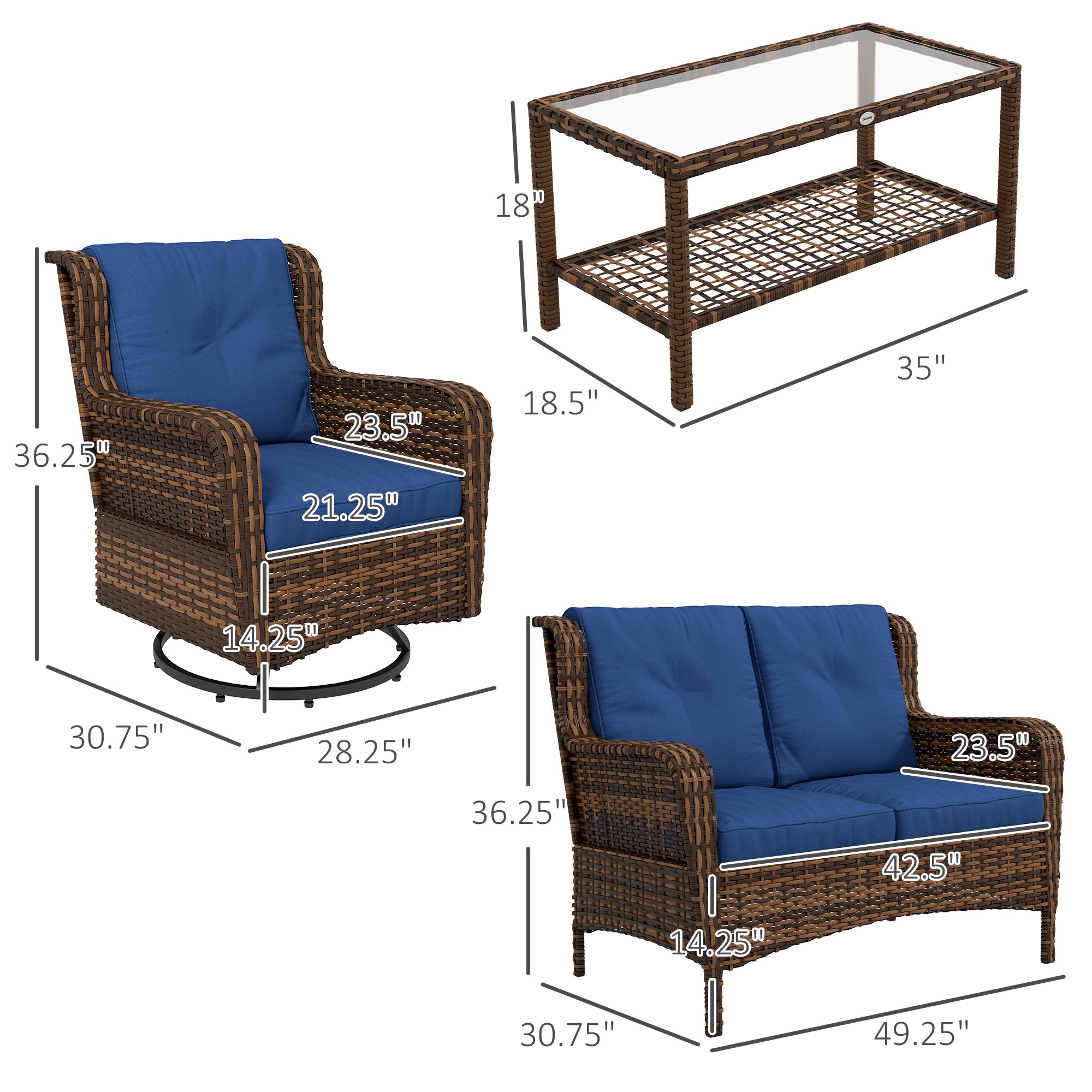 PE Outdoor Furniture Set