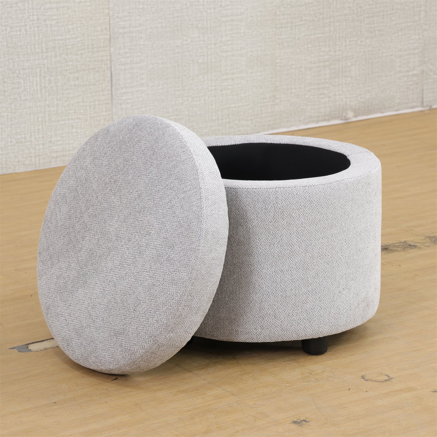 Grey-White Storage Stool Set