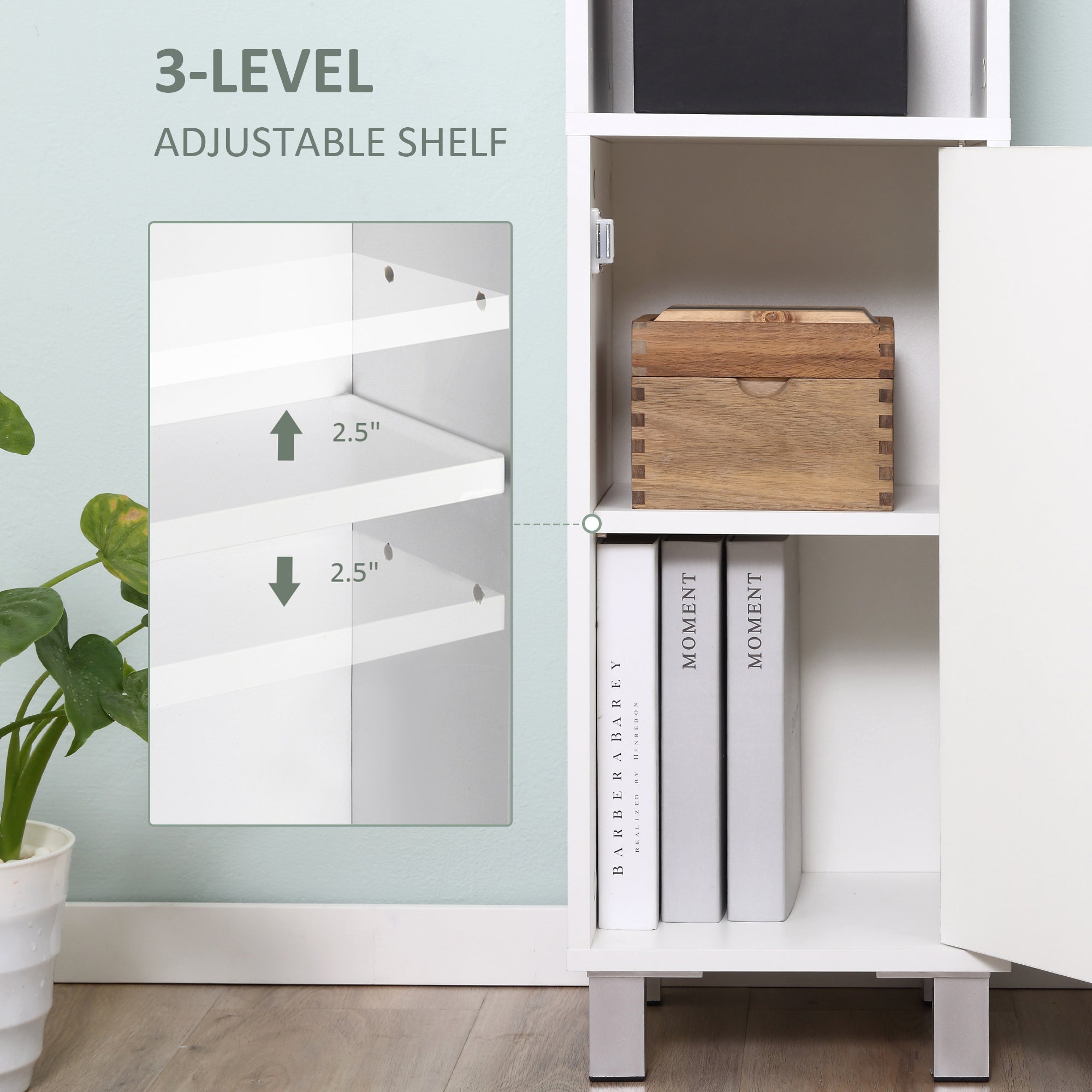 Mirrored Tall Storage Cabinet
