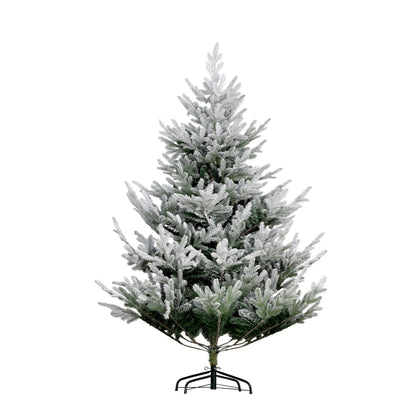 HOMCOM 6 Foot Artificial Christmas Tree, Pine Hinged Xmas Tree With 795 Realistic Branches, Steel Base, Auto Open, Green