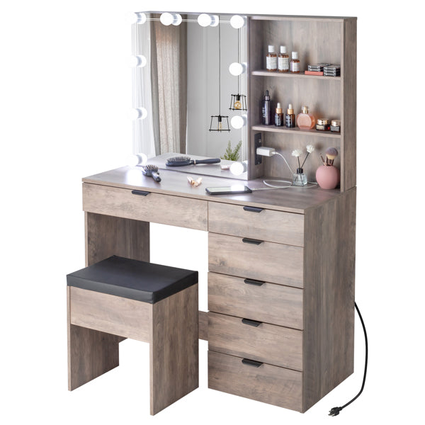 White Multi-Drawer Dressing Table