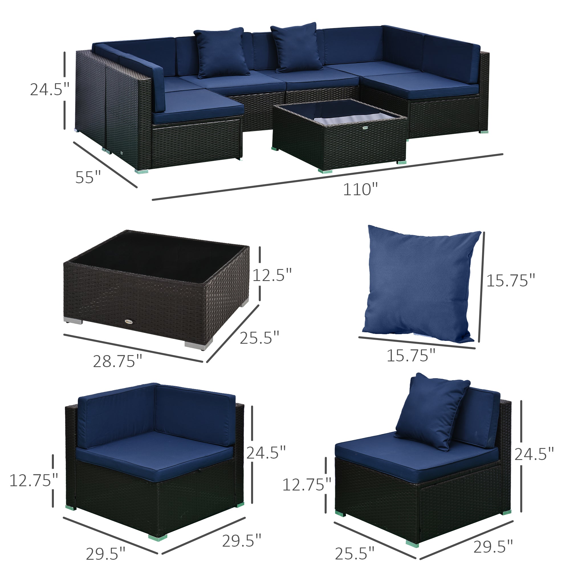 Rattan Patio Furniture Set