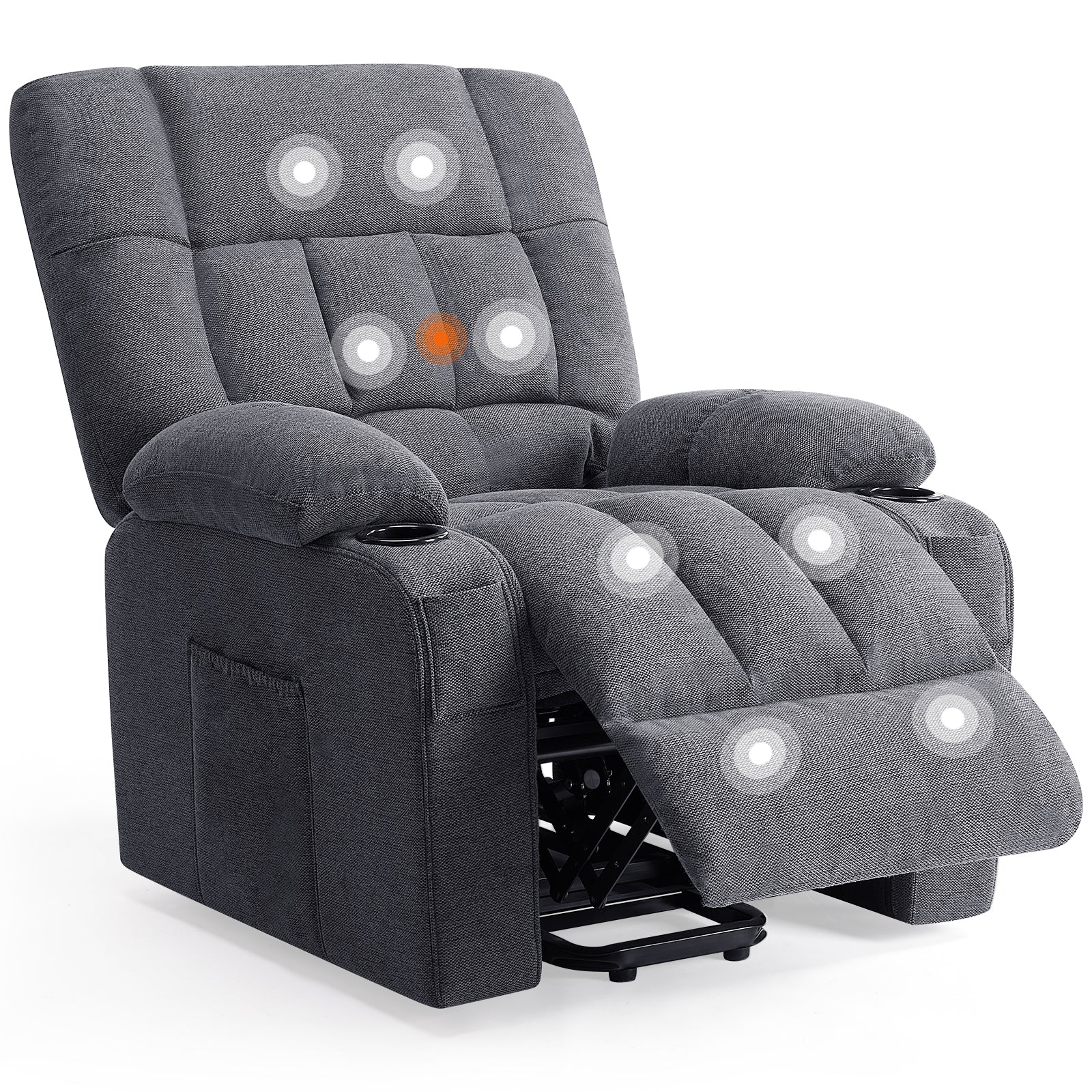 Brown Reclining Sofa