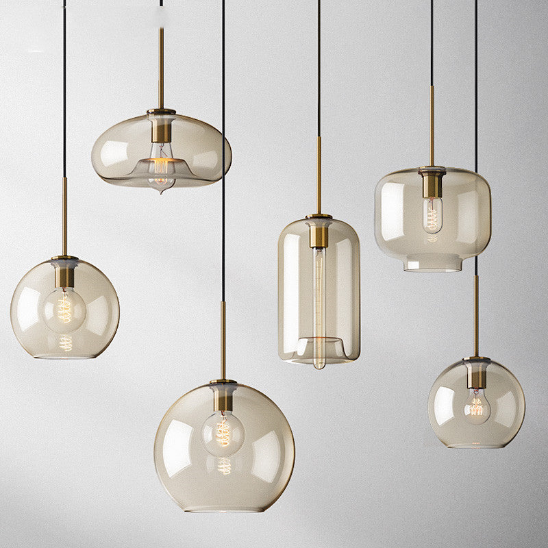Nordic Glass Iron Chandelier
