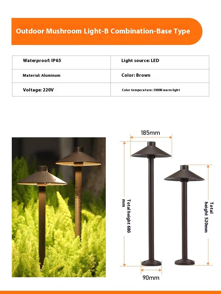 Brown Outdoor Floor Lamp