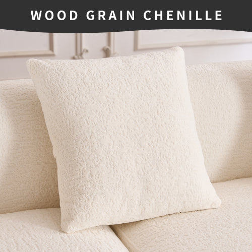 Grey Chenille Chaise Sofa