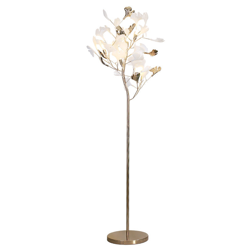 Marble Ginkgo Leaf Floor Lamp