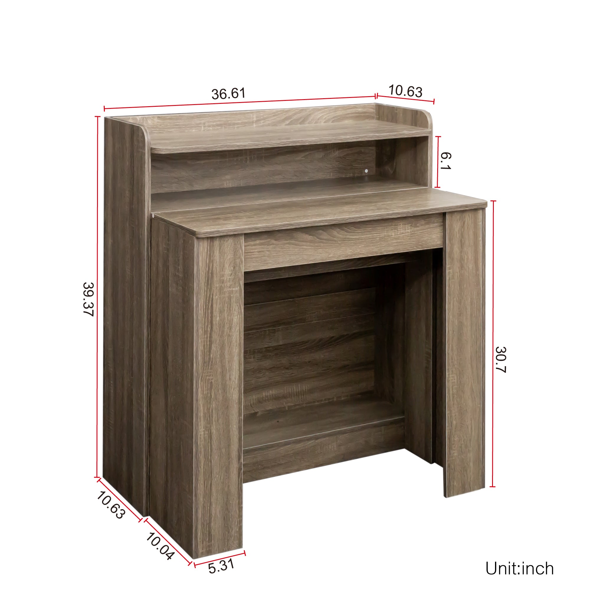 Mesa de Comedor Moderna Extensible con Almacenamiento