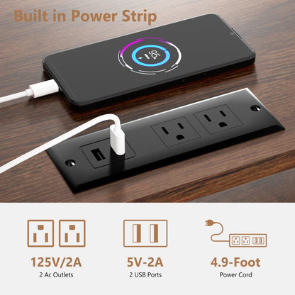 TV Stand For 55 Inch TV, Entertainment Center With Storage Cabinets, Soft Hinge Door With Handle, Media TV Console Table For Living Room Bedroom, Rustic Brown