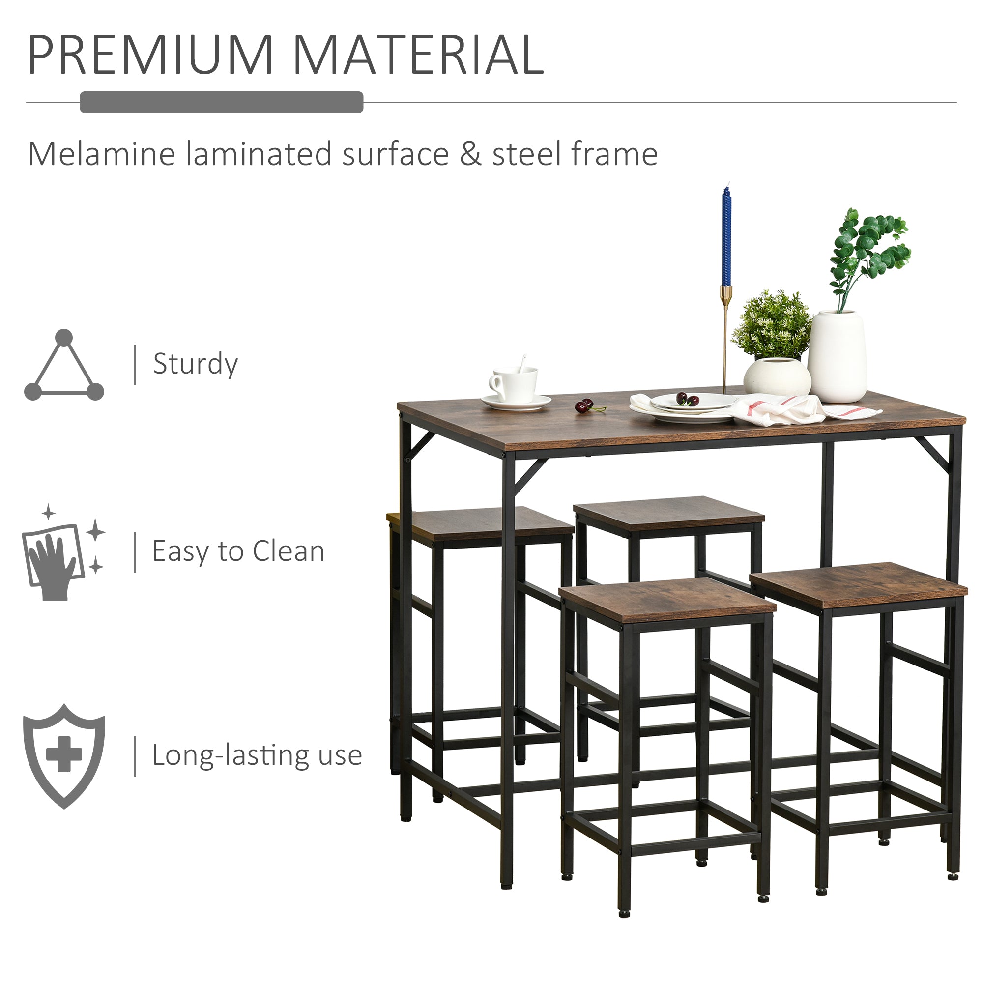 Black Industrial Dining Set