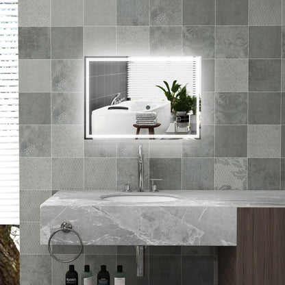 kleankin 32" x 24" LED Bathroom Mirror