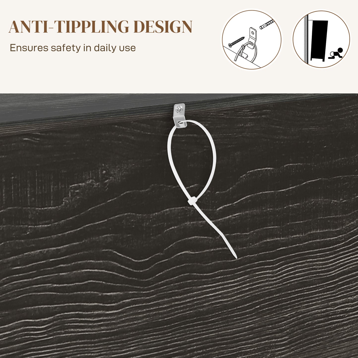 60 Buffet Cabinet, Farmhouse Sideboard With Sliding Barn Doors, Drawers And Adjustable Shelves, Distressed Dark Gray