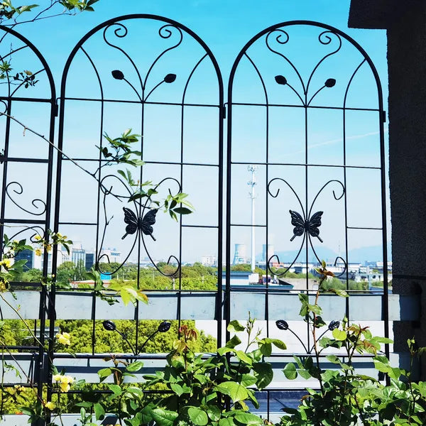 4 Pack Metal Garden Trellis 86.7" X 19.7" Rustproof Trellis For Climbing Plants Outdoor Flower Support