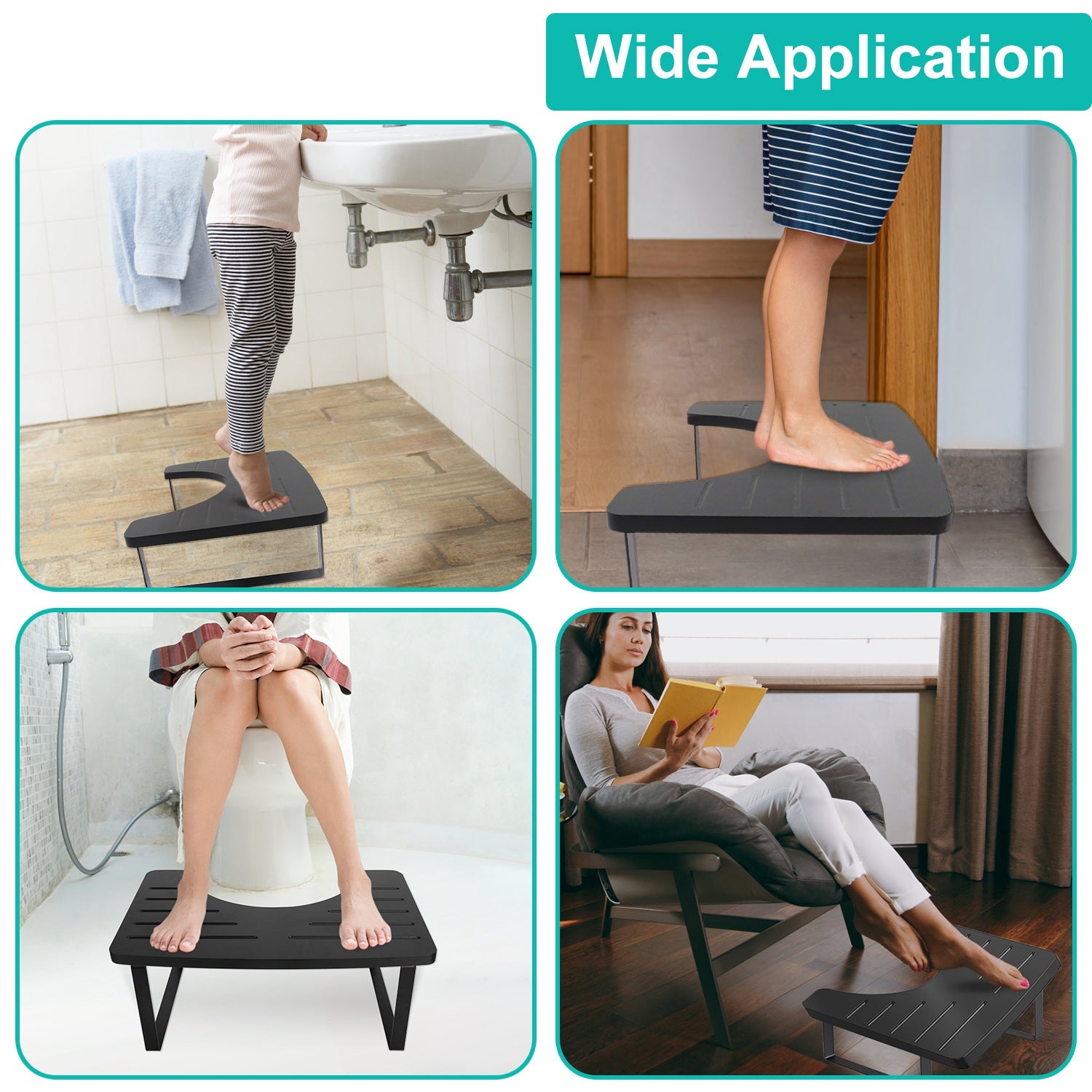 Wooden Potty Stool Anti-Slip Bathroom Children