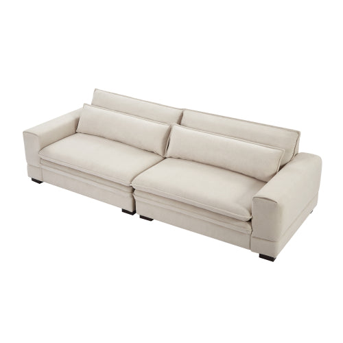 Beige Modern Fabric Sofa