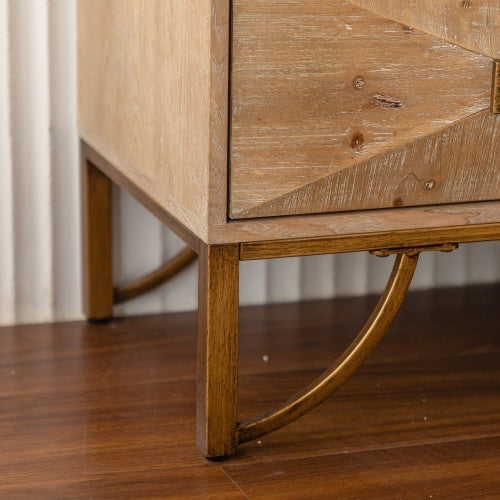 Cómoda de 9 cajones, Cómodas y cajoneras modernas, Soporte para TV, Cómoda de madera clara para dormitorio, sala de estar, pasillo