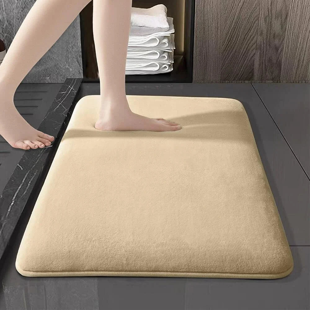 Absorbent Coral Velvet Bathroom Door Mat - 05 apricot / 50cm x 120cm