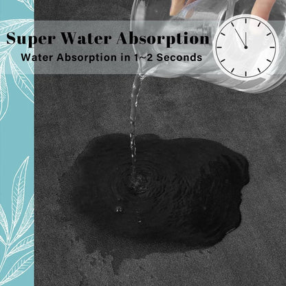 Absorbent Coral Velvet Bathroom Door Mat