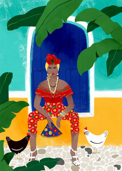 Abstract Beach Body Canvas Print - Home Decor - 30X40cm Unframed / E - Posters