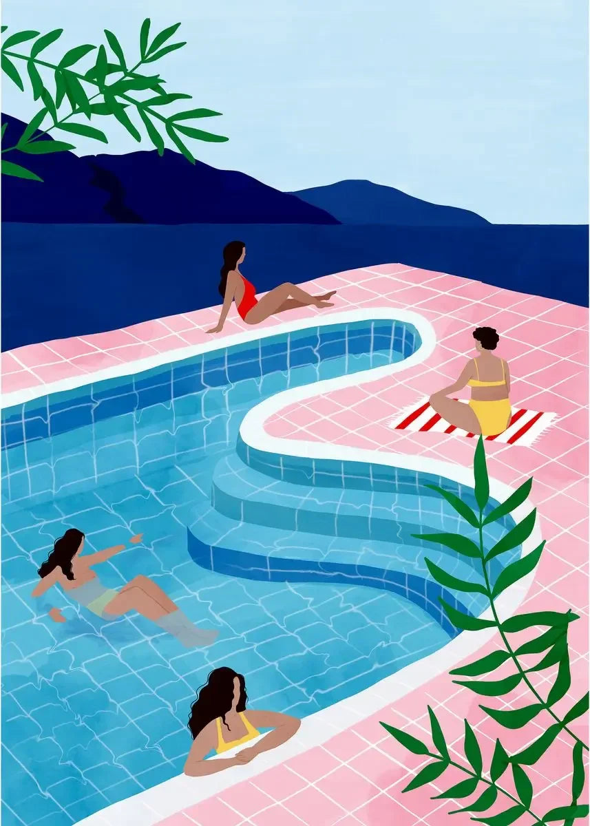 Abstract Beach Body Canvas Print - Home Decor - 30X40cm Unframed / F - Posters