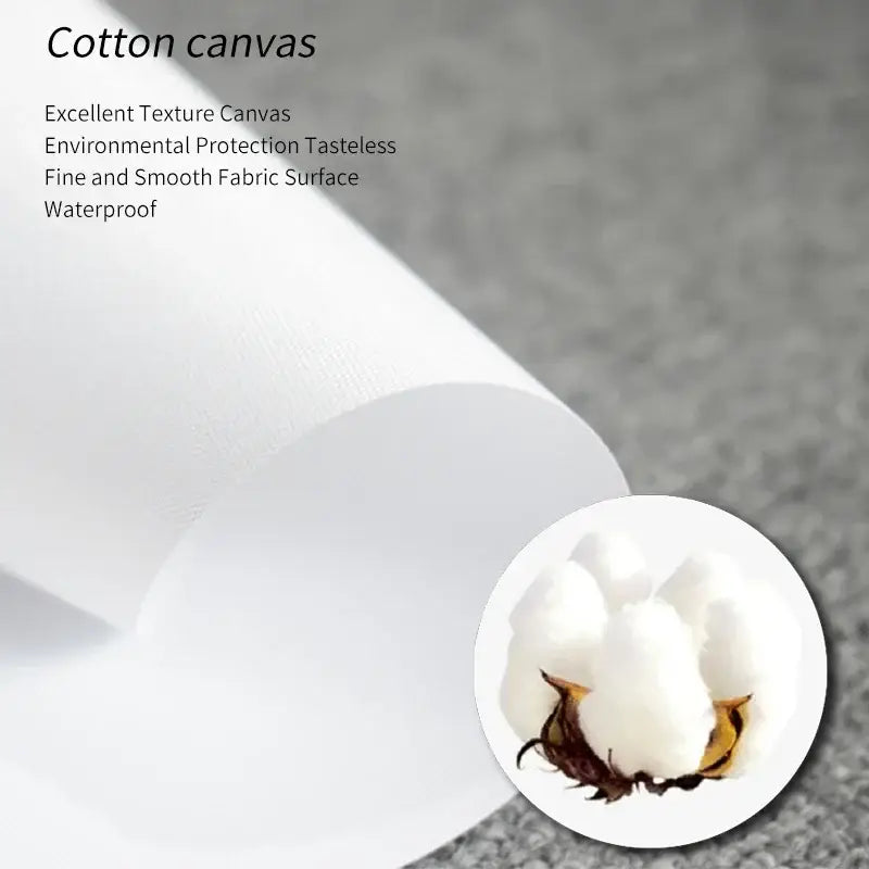 White cotton canvas fabric with smooth texture and waterproof finish for decorbites abstract beach body canvas print home decor