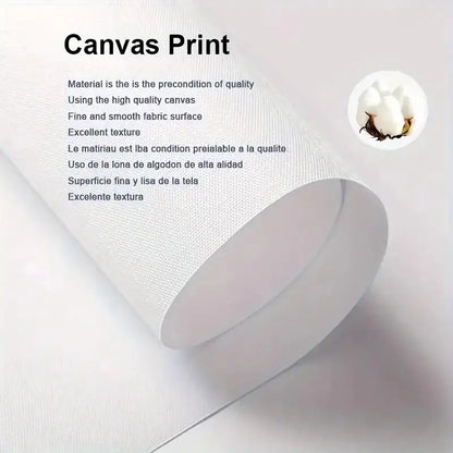 Abstract Beige Japanese Flower Canvas Wall Art