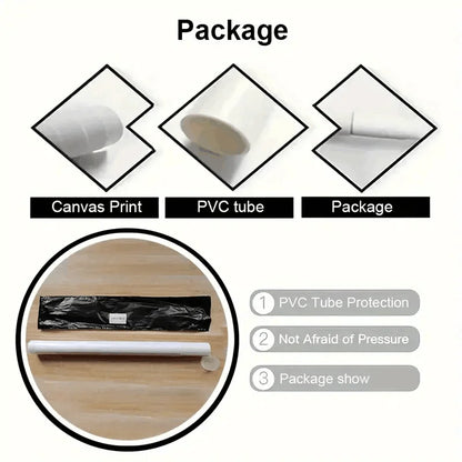 Abstract Beige Japanese Flower Canvas Wall Art