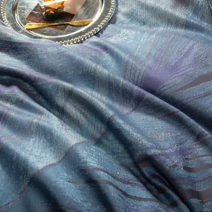 Luxurious blue and purple patterned 1500tc jacquard egyptian cotton bedding set with subtle sheen for bedroom use