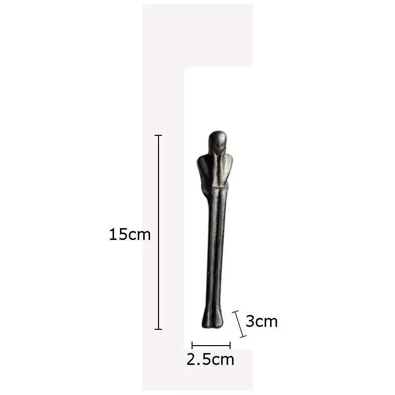 A sleek 15cm tall gold plated figure sculpture set with minimalist design for living room decorbites decor