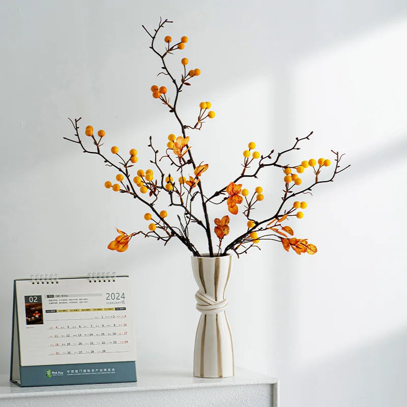 Abstract Ceramic Hydroponic Vase Black & White