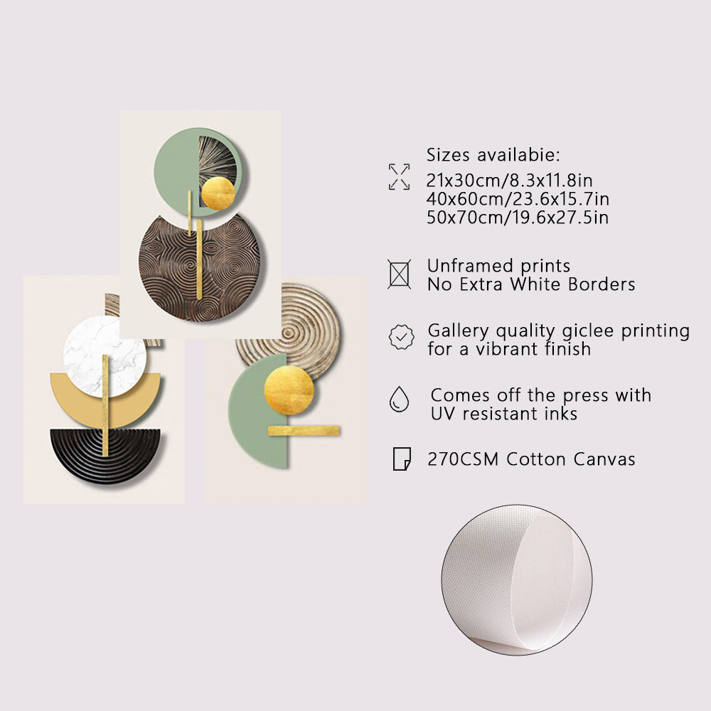 Abstract Geometric Canvas Art Set