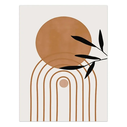 Abstract Green Plants Wall Art Trio - 11 / 20x30CM No Frame - Posters