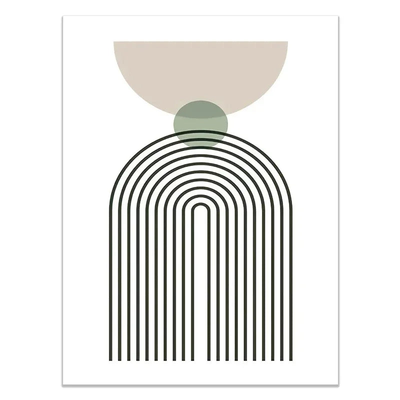 Abstract Green Plants Wall Art Trio - 15 / 20x30CM No Frame - Posters