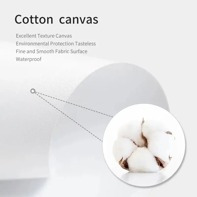 White cotton canvas fabric with fine smooth texture and waterproof finish for abstract electric guitar canvas print