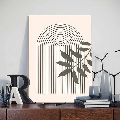 Abstract Orange Leaf Posters Set - Boho Home Wall Art - Posters