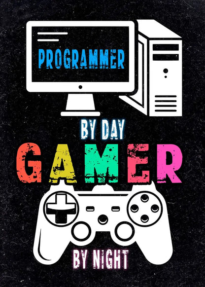 Abstract Programmer Gamer Canvas Wall Art - XY095-22 / 40X50cm Unframed - Posters