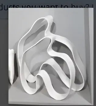 White plastic-coated metal chain complementing decorbites geometric ceramics flower vase for modern living room decor