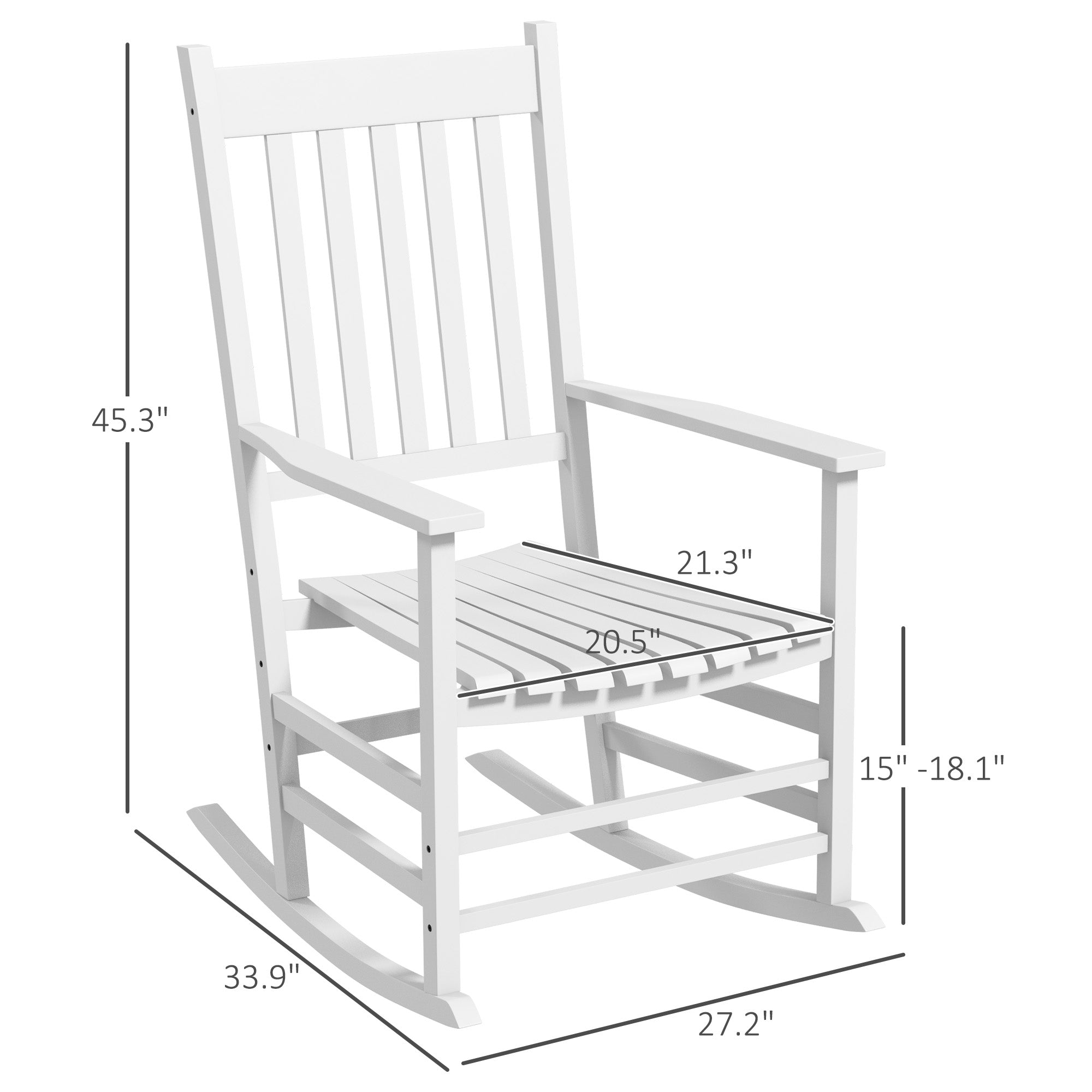 Wooden Porch Rocking Chair