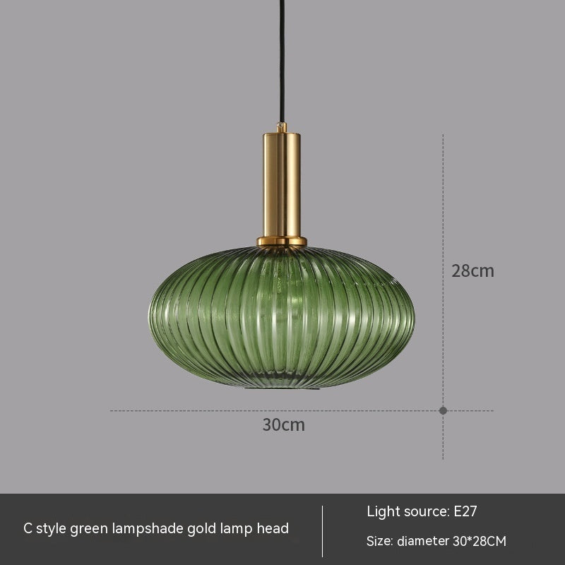 Green Glass Lantern Chandelier