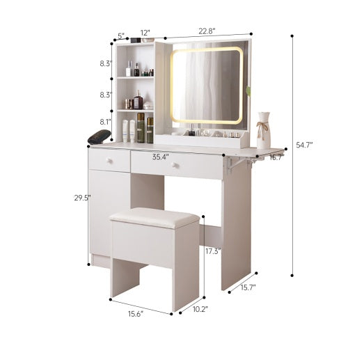 White Modern Vanity Desk