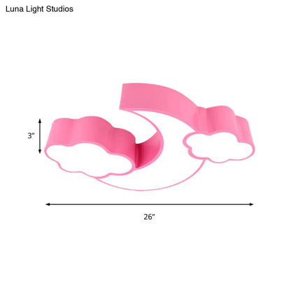 Lámpara de techo DecorBites™ con forma de nube y luna acrílica para habitación infantil o de lactancia.
