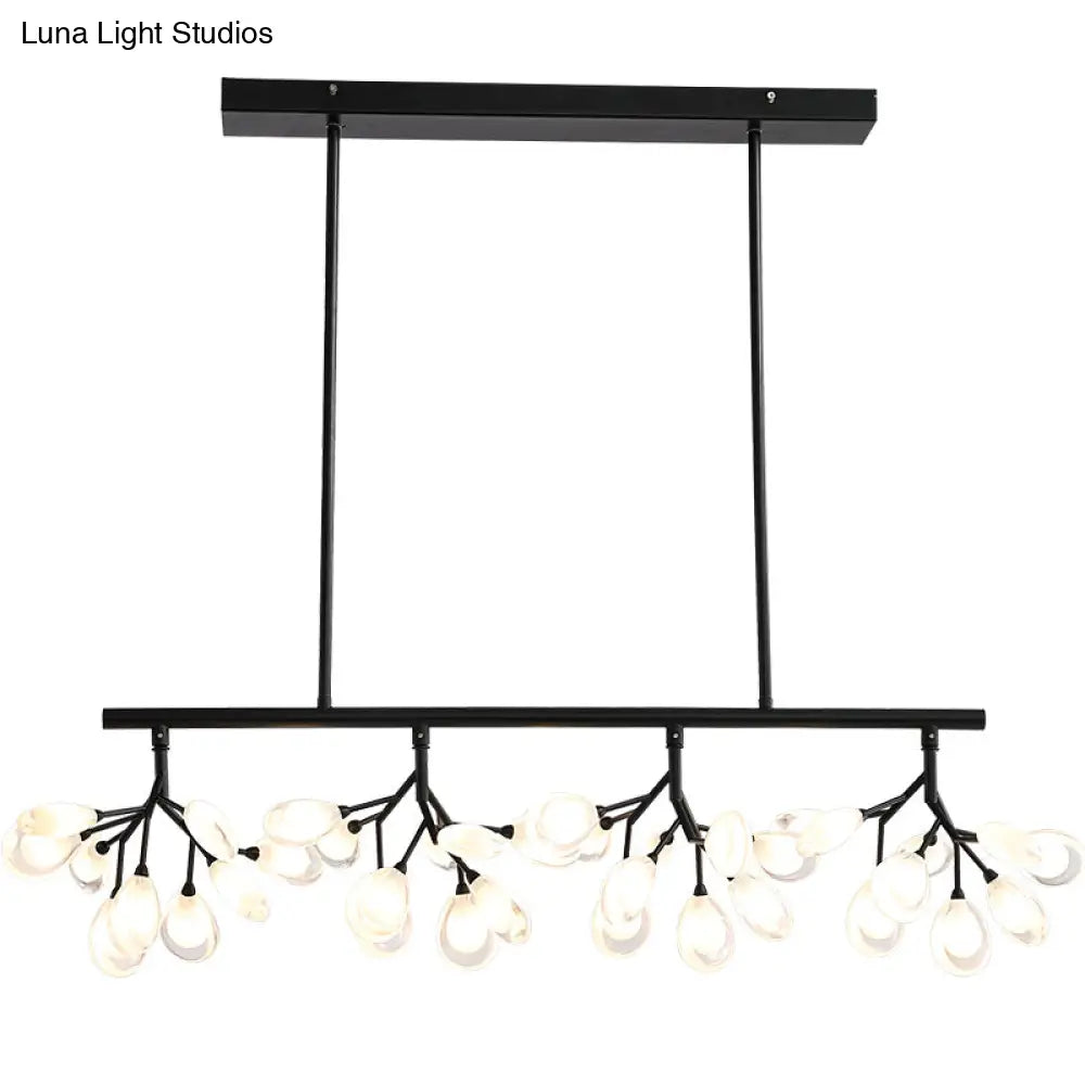 وحدة إضاءة جزيرة الأكريليك DecorBites™: تصميم بسيط مع 36 لمبة - مثالية لغرف الطعام!