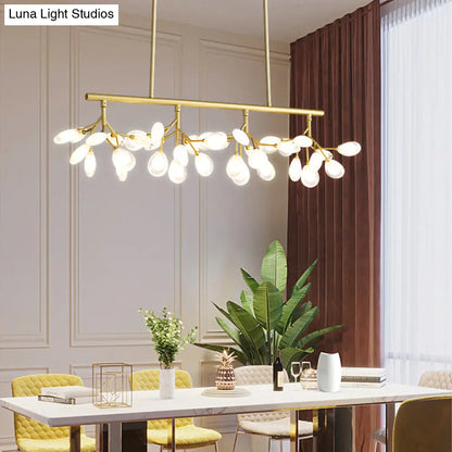 وحدة إضاءة جزيرة الأكريليك DecorBites™: تصميم بسيط مع 36 لمبة - مثالية لغرف الطعام!