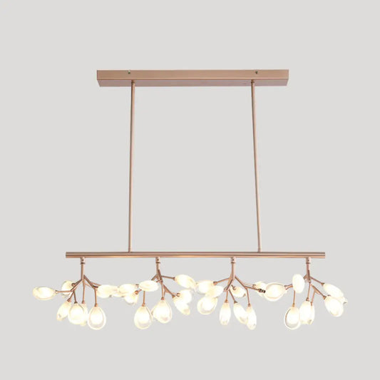 DecorBites™ Acrylic Island Lighting Fixture: Simplicity Design with 36 Bulbs - Perfect for Dining Rooms!