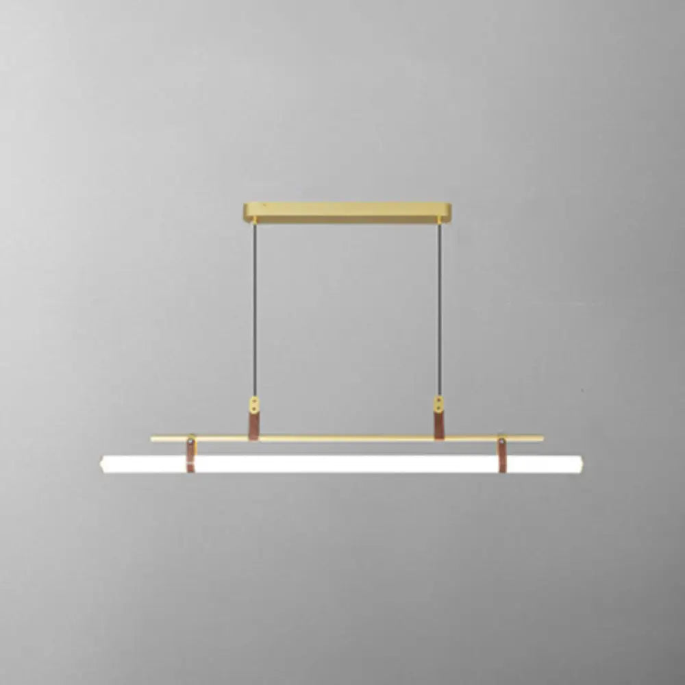 DecorBites™ مصباح معلق من الأكريليك على شكل جزيرة: تصميم أنيق على شكل عمود مع إضاءة LED: مثالي لغرفة الطعام