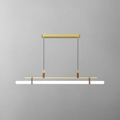 DecorBites™ مصباح معلق من الأكريليك على شكل جزيرة: تصميم أنيق على شكل عمود مع إضاءة LED: مثالي لغرفة الطعام